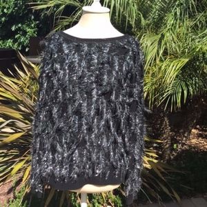 Milly Black and Silver Tinsel Sweater